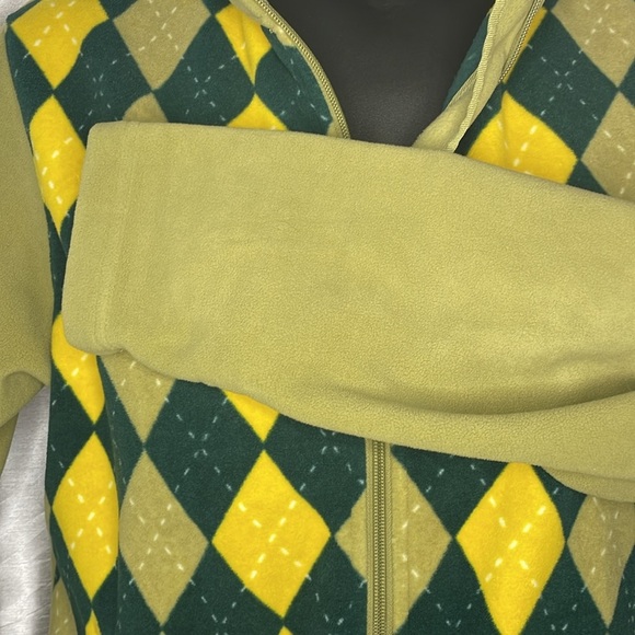 Sun Mountain Outerwear Women’s XL Argyle Diamond Print Fleece Full Zip Jacket - Picture 4 of 7